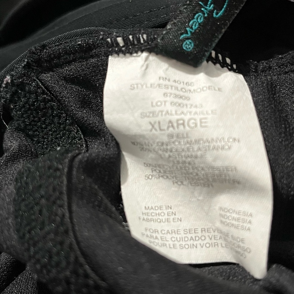 Aqua Green Embroidered Black One‎ Piece Swimsuit - Picture 4 of 4